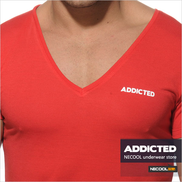 addicted,BASIC V-NECK T-SHIRT,3814,ad177,ʿڿ