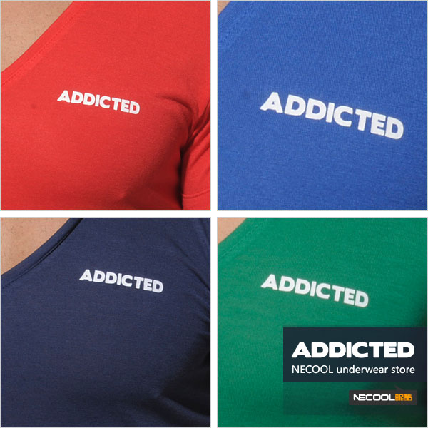 addicted,BASIC V-NECK T-SHIRT,3814,ad177,ʿڿ