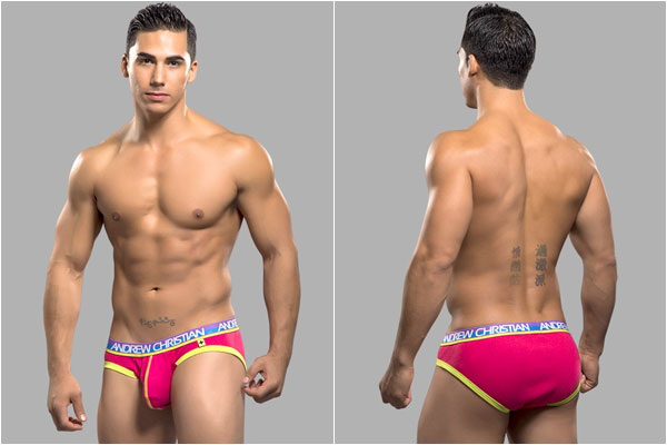 美国原装进口 AndrewChristian,弹力棉男士三角内裤,4897,9795,男士内裤