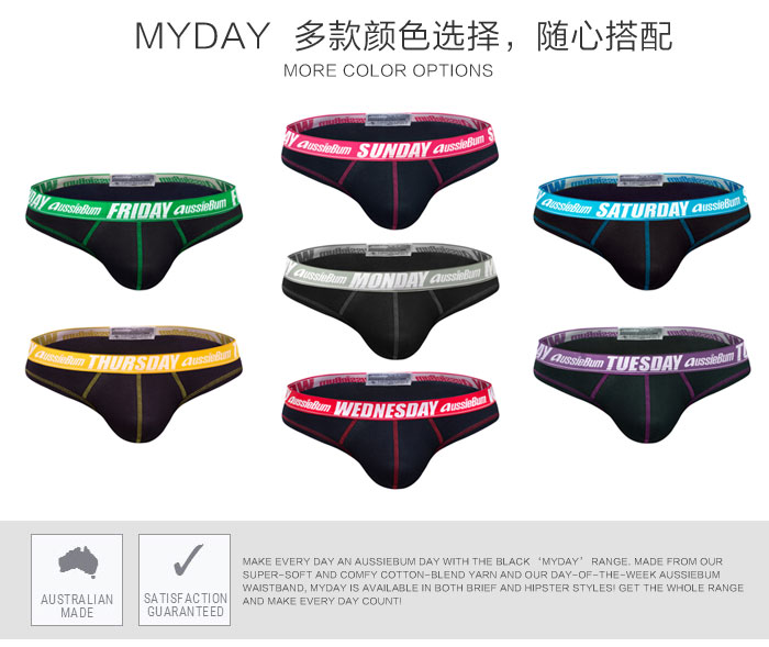 Ĵԭװ AussieBum,ʱڿ Monday,5185,MYDAY BLACK,ʿڿ