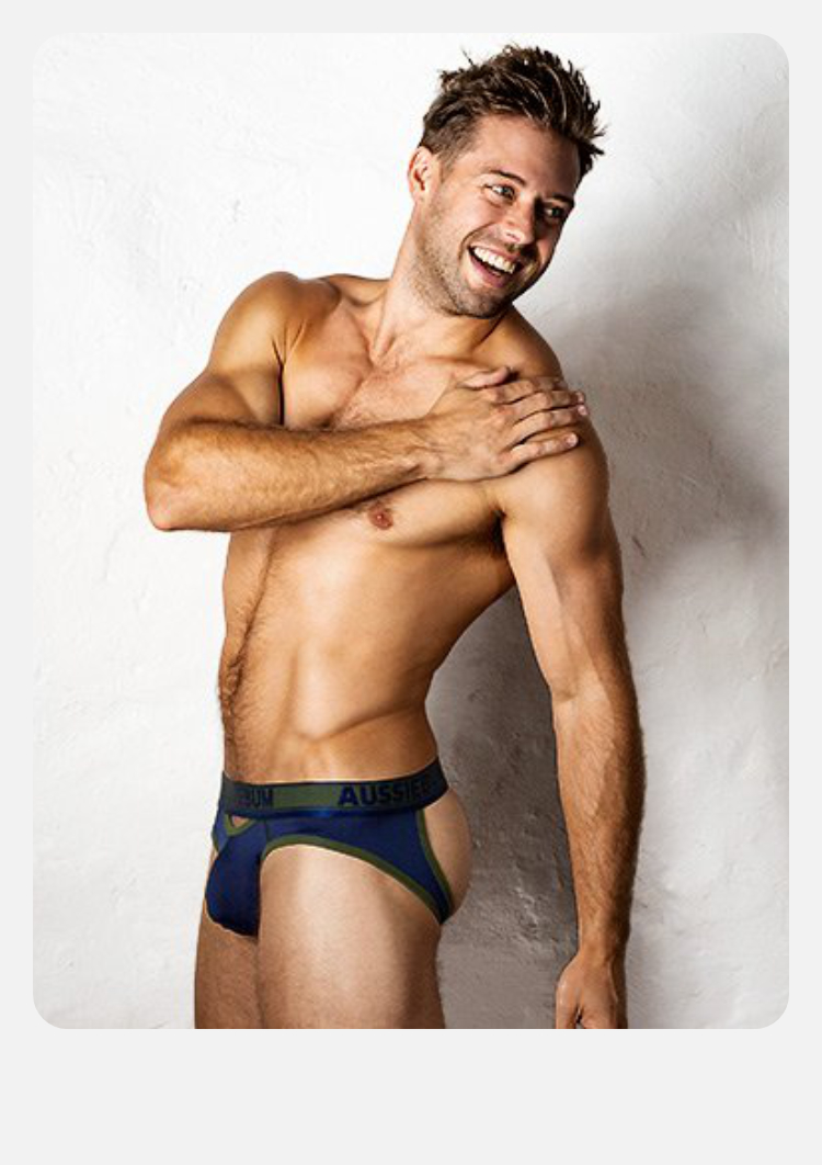澳大利亚原装进口 AussieBum,超弹透气网眼双丁提臀裤,8846,Riot jock,男士内裤