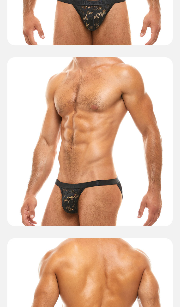 ModusVivendi,蕾丝透视高叉三角裤,13086,mv04112,男士内裤