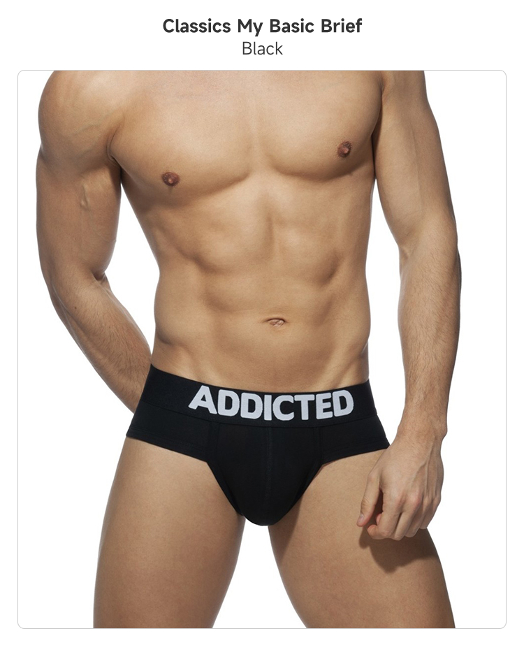 addicted,经典高弹U凸男士三角内裤,6946,ad467,男士内裤