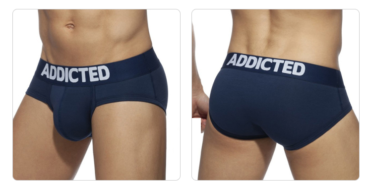 addicted,经典高弹U凸男士三角内裤,6946,ad467,男士内裤