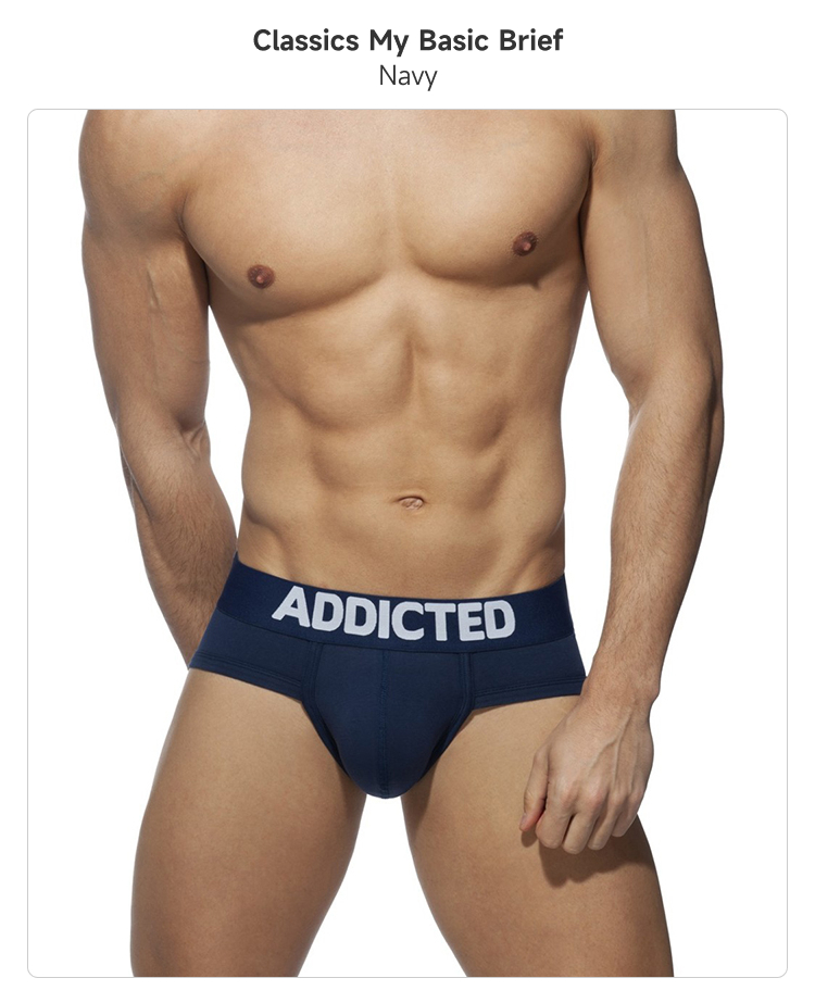 addicted,经典高弹U凸男士三角内裤,6946,ad467,男士内裤