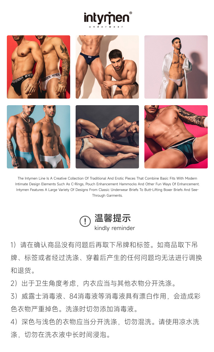 美国 IntyMen,性感蕾丝纱网丁字裤,14476,SLK003,男士内裤