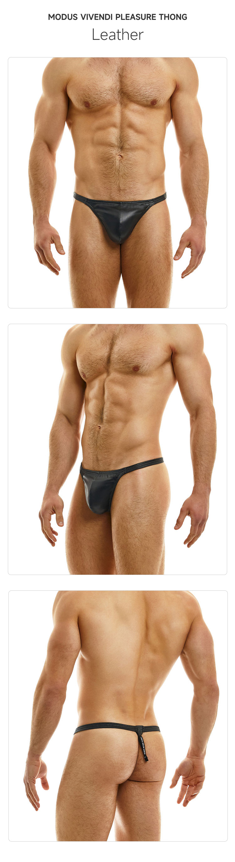 ModusVivendi,性感仿皮丁字裤,14641,mv22222,男士内裤