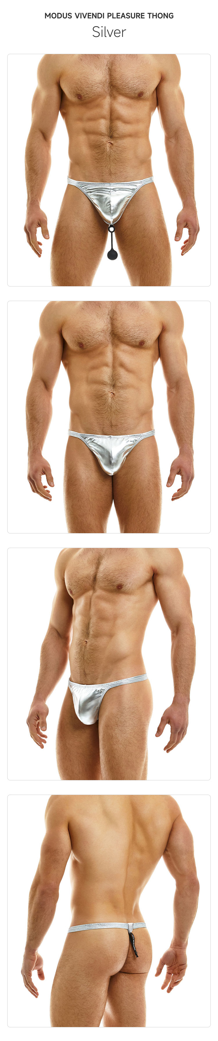 ModusVivendi,性感仿皮丁字裤,14641,mv22222,男士内裤