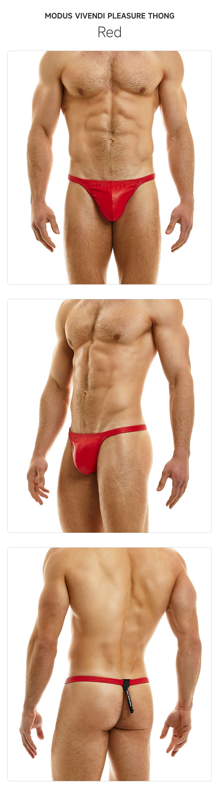 ModusVivendi,性感仿皮丁字裤,14641,mv22222,男士内裤