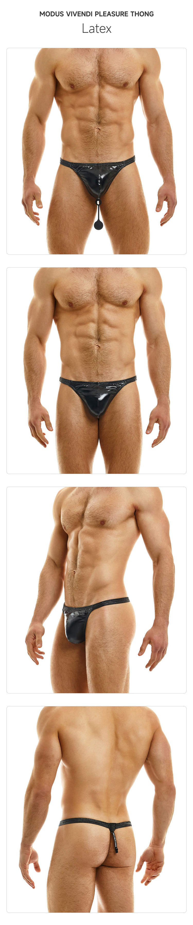 ModusVivendi,性感仿皮丁字裤,14641,mv22222,男士内裤