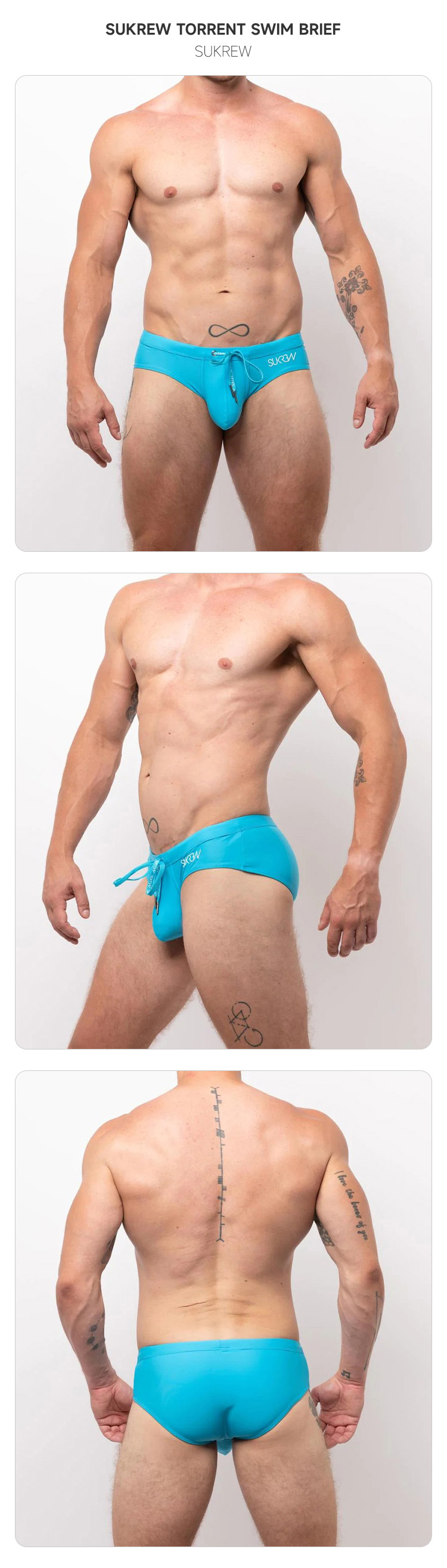 sukrew,性感U凸三角泳裤,15403,TSB-2,男士内裤