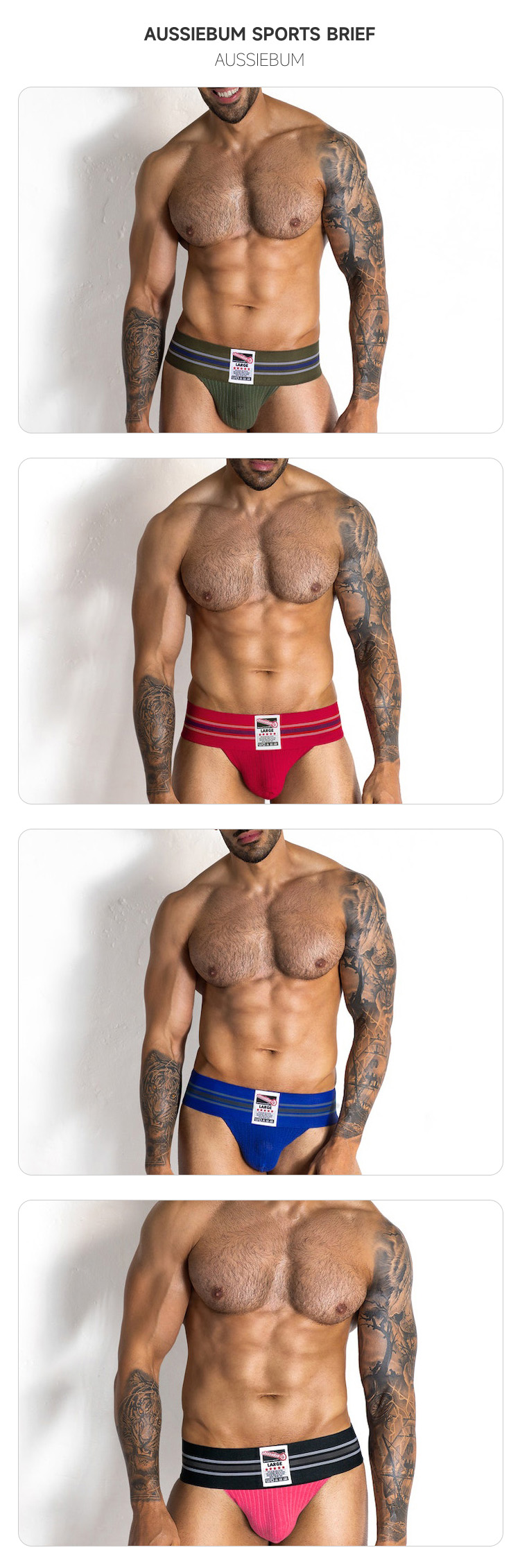 澳大利亚原装进口 AussieBum,经典运动三角内裤,14060,cj_brief,男士内裤