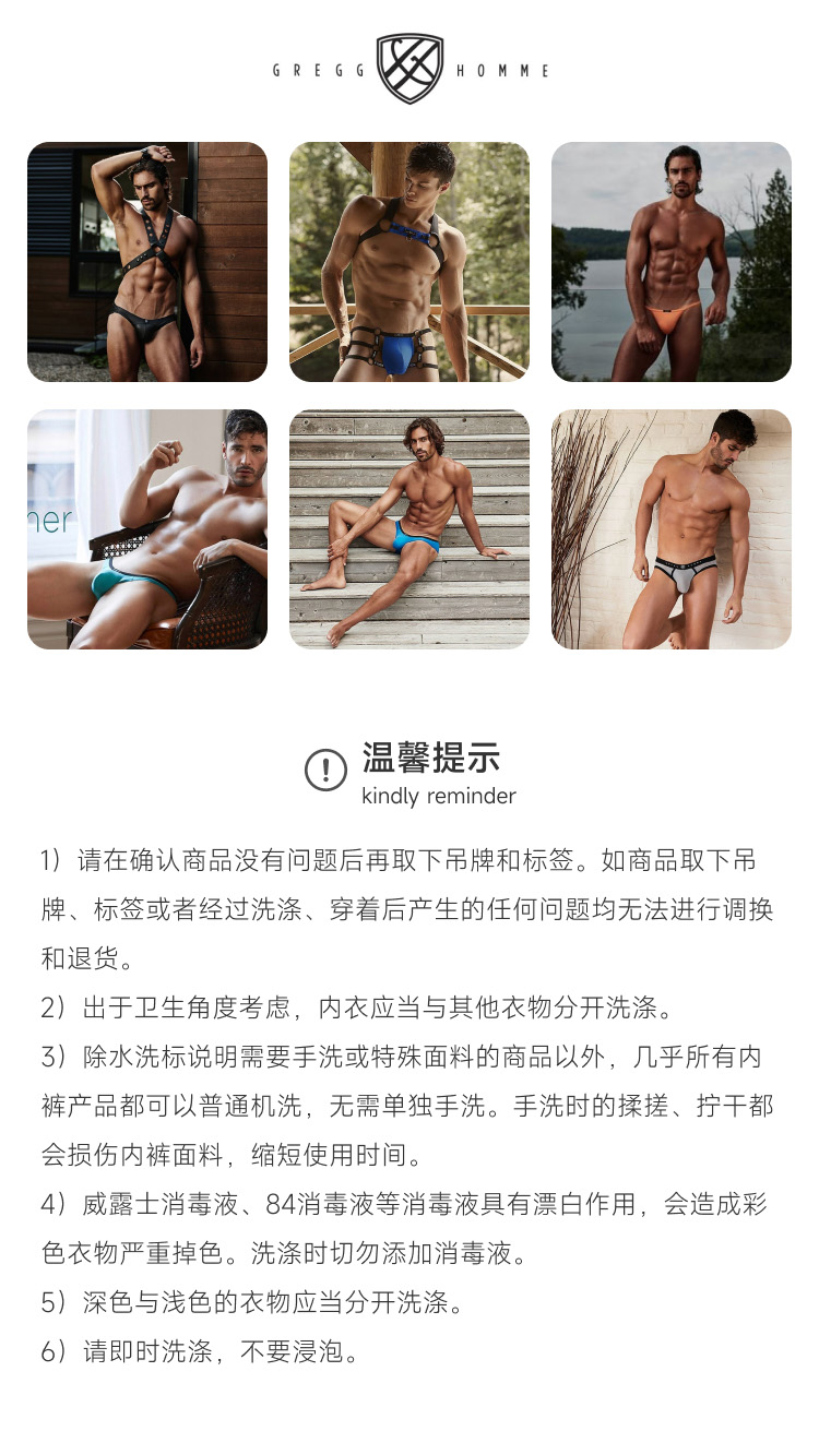 Gregg Homme,超薄高弹丁字裤,15450,100604,男士内裤