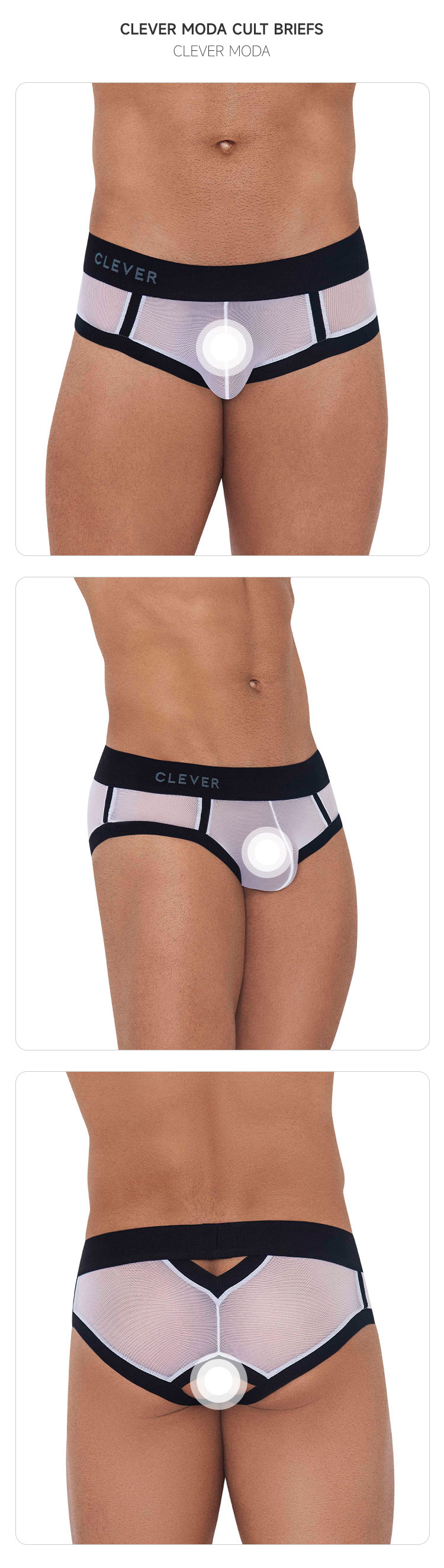 clevermoda,透视纱网双丁内裤,15602,CL1238,男士内裤