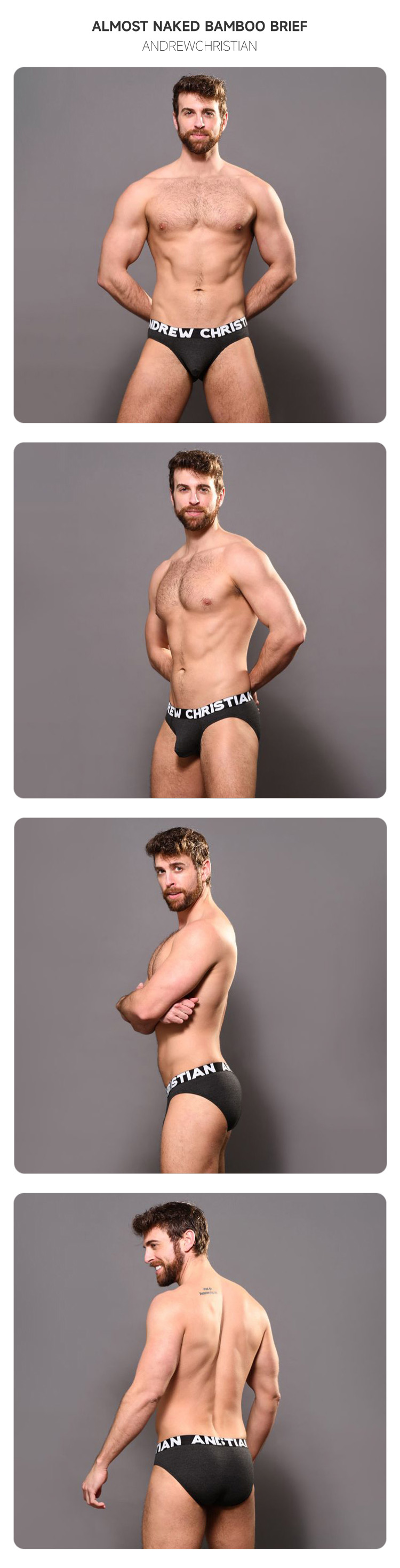 美国原装进口 AndrewChristian,性感男士三角内裤,15614,92943,男士内裤