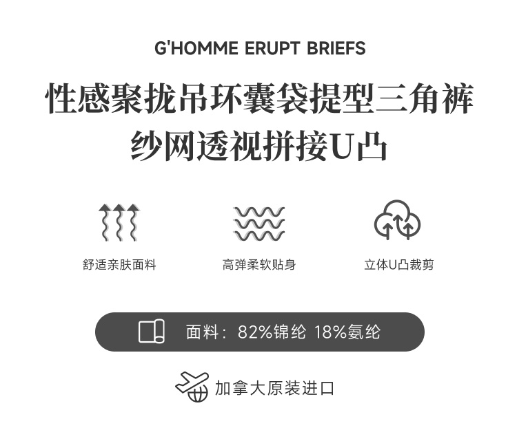Gregg Homme,吊环透视三角内裤,15637,140003,男士内裤