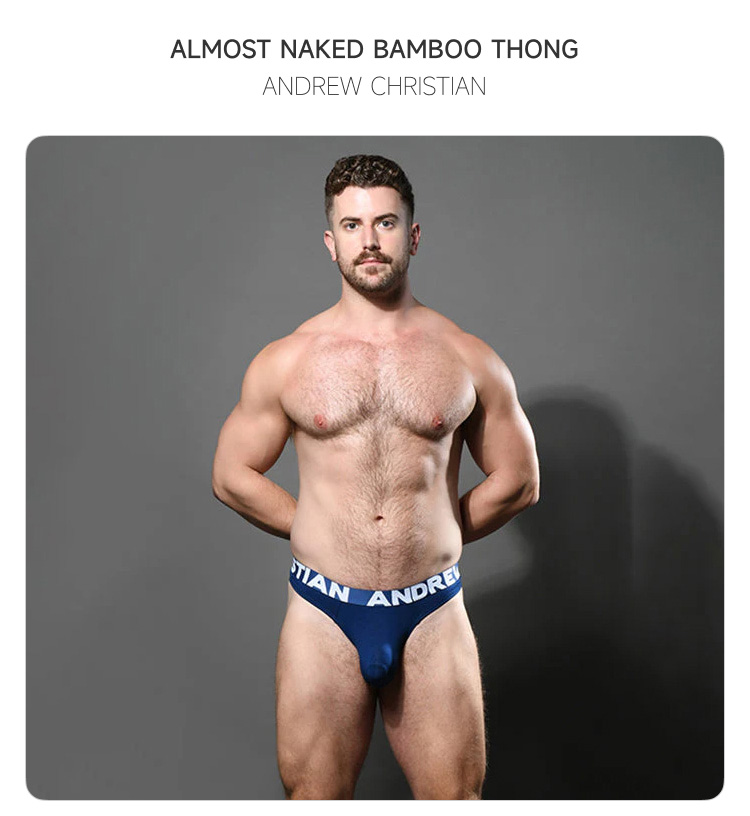 美国原装进口 AndrewChristian,性感柔弹丁字裤,16356,93194,男士内裤