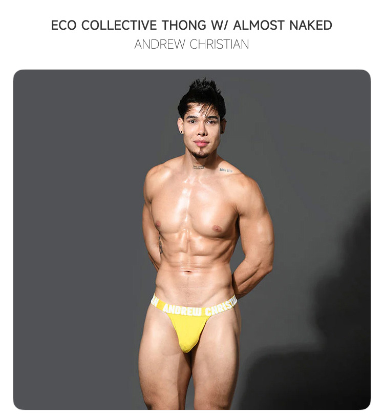 美国原装进口 AndrewChristian,轻薄高弹丁字裤,16645,93374,男士内裤