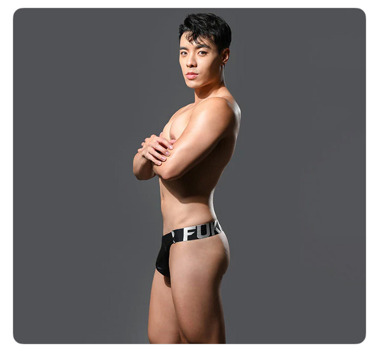 美国原装进口 AndrewChristian,性感仿皮丁字裤,16747,93458,男士内裤