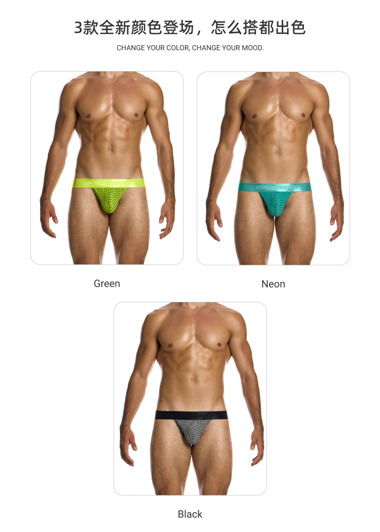 ModusVivendi,纱网微透三角内裤,16996,mv04514,男士内裤