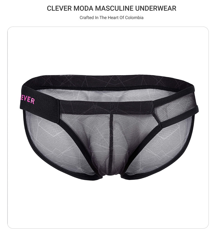 clevermoda,纱网透视三角内裤,17079,CL1747,男士内裤