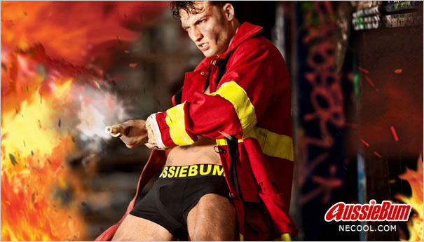 澳大利亚原装进口 AussieBum,消防员系列平角内裤,1796,flame,男士内裤