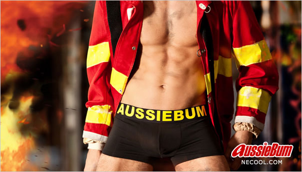 澳大利亚原装进口 AussieBum,消防员系列平角内裤,1796,flame,男士内裤