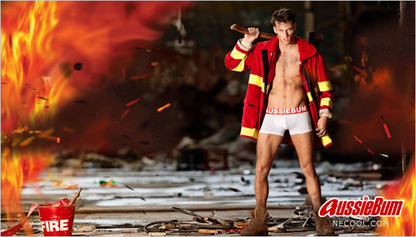澳大利亚原装进口 AussieBum,消防员系列平角内裤,1797,flame,男士内裤