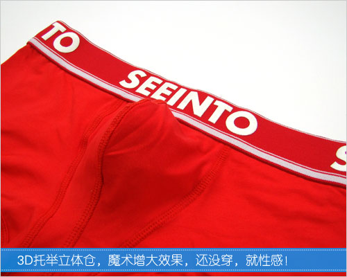 seeinto 男士平脚裤 3D立体囊袋
