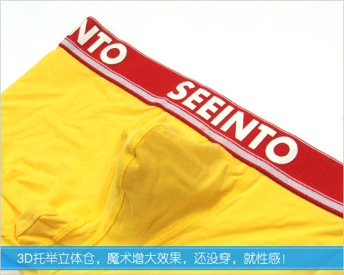 seeinto 男士平脚裤 3D立体囊袋