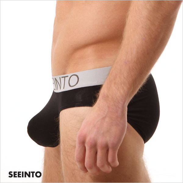 seeinto 黑色 莫代尔 男士三角内裤
